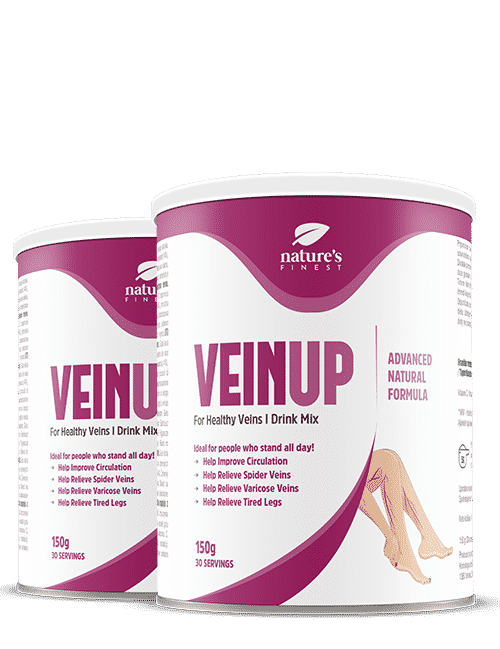 VEIN UP 1+1: Remédio Natural para Varizes com Centella Asiática, Vitamina C - Compre Um Leve Outro Grátis.