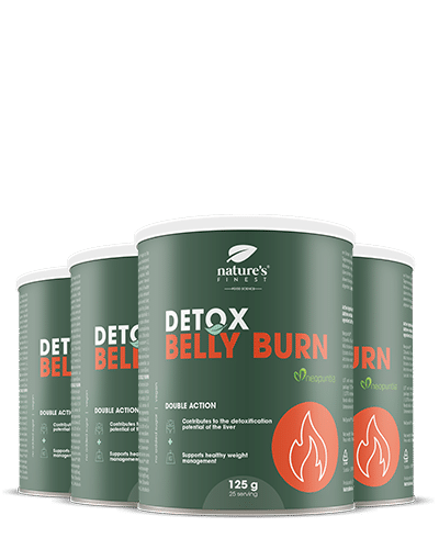 100% Belly Burn + DETOX | Pacote de 4 | Orgânico | Melhor bebida para perda de peso | produto vegano para emagrecimento | da Nature's Finest.